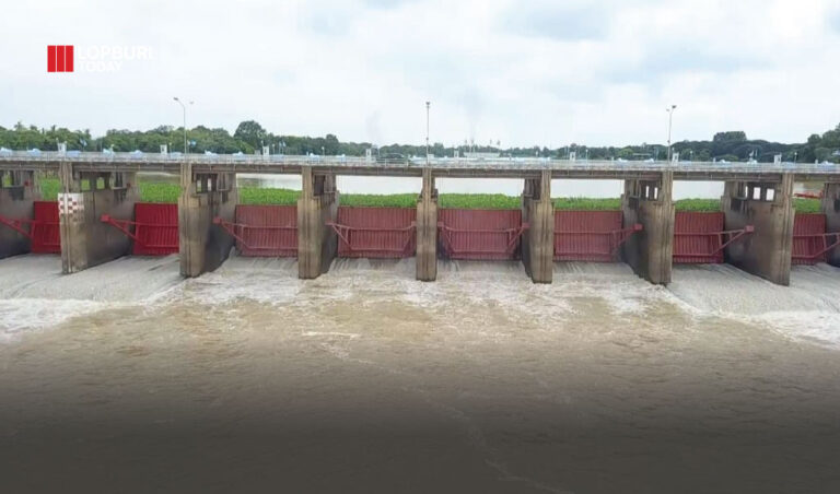 จังหวัดลพบุรี แจ้งเตือนริมคลองชัยนาท – ป่าสัก แม่น้ำลพบุรี เฝ้าระวังระดับน้ำสูงขึ้น