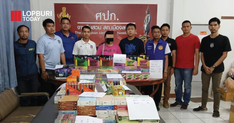 ปฏิบัติการป้องกันและปราบปรามการจำหน่ายบุหรี่ไฟฟ้าในพื้นที่จับกุมได้ 1 ราย มูลค่ารวมกว่า 500,000 บาท