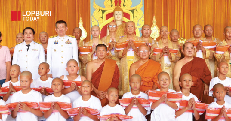 พิธีบรรพชาสามเณรตามโครงการเสริมสร้างคุณธรรมจริยธรรม ค่านิยมและความเป็นไทย ประจำปี 2568 เฉลิมพระเกียรติ
