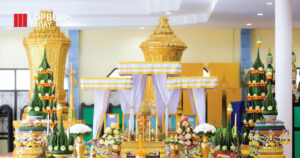 วัฒนธรรมจังหวัดจัดพิธีบวงสรวงเครื่องสูงและเครื่องประกอบเกียรติยศประกอบศพ สำหรับใช้ในพิธีการศพที่ได้รับพระราชทาน