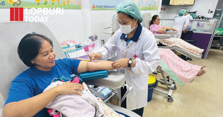 ชาวลพบุรี แห่บริจาคโลหิต ช่วยเหลือผู้ได้รับผลกระทบเหตุชายแดน