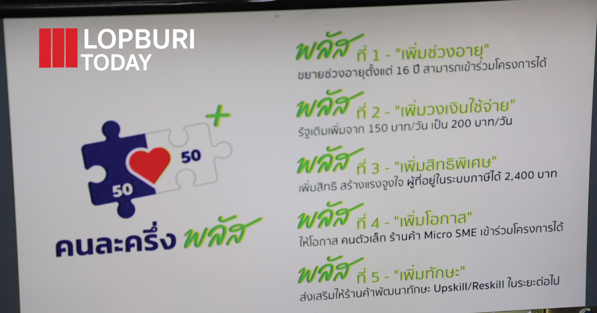 จังหวัดลพบุรี เข้าร่วมประชุมชี้แจง “โครงการคนละครึ่ง พลัส”