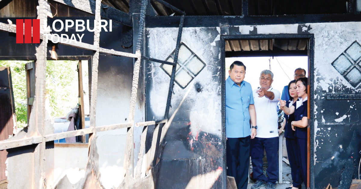 มูลนิธิราชประชานุเคราะห์ฯ จังหวัดลพบุรี เชิญสิ่งของพระราชทาน มอบช่วยเหลือผู้ประสบอัคคีภัย ตำบลตะลุง อำเภอเมืองลพบุรี