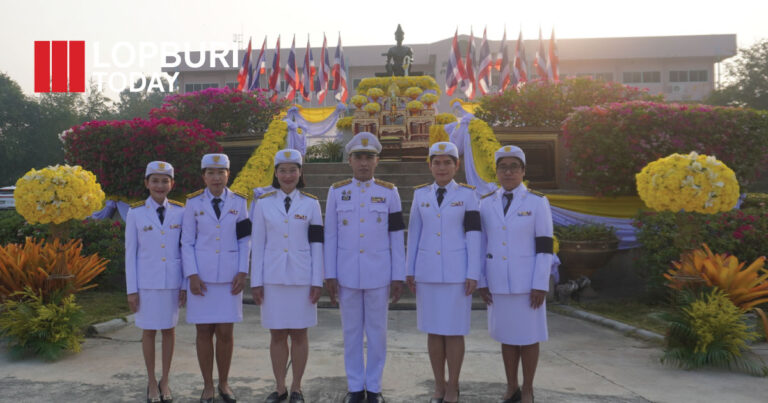 ผู้ว่าฯ ลพบุรี วางพานพุ่มถวายราชสักการะ “วันพ่อขุนรามคำแหงมหาราช” น้อมรำลึกพระมหากรุณาธิคุณผู้ทรงวางรากฐานอักษรไทย