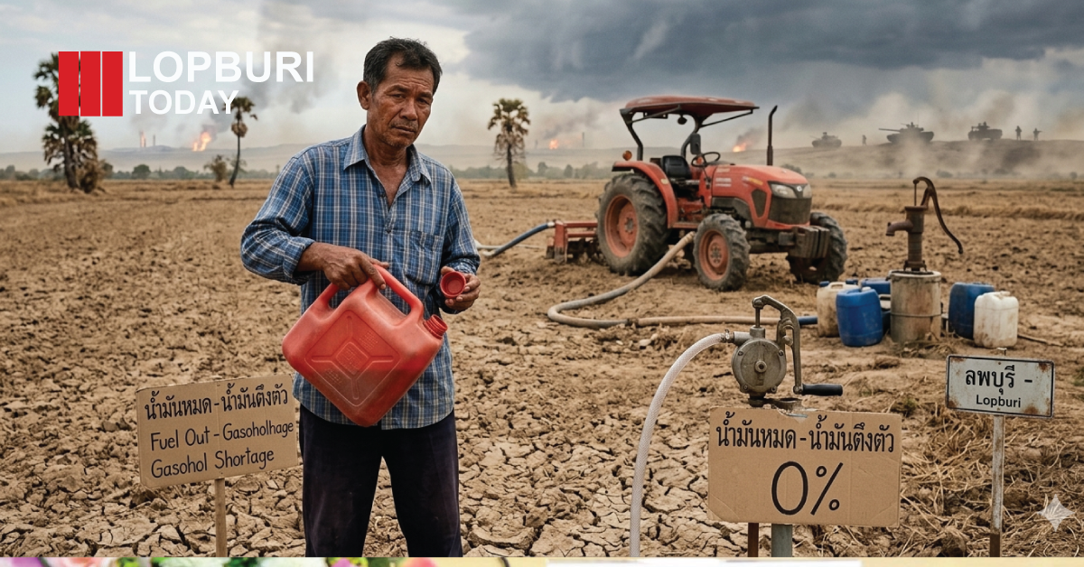 วิกฤตพลังงานโลกจากตะวันออกกลาง สะเทือนลพบุรี น้ำมันตึงตัว กระทบเกษตรกรเต็มแรง