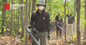 ผู้ว่าฯ ลพบุรี ส่งกำลัง อส. 50 นาย ลุยดับไฟป่าลำพูน วันที่ 2 สู้วิกฤต PM2.5 ภาคเหนือ