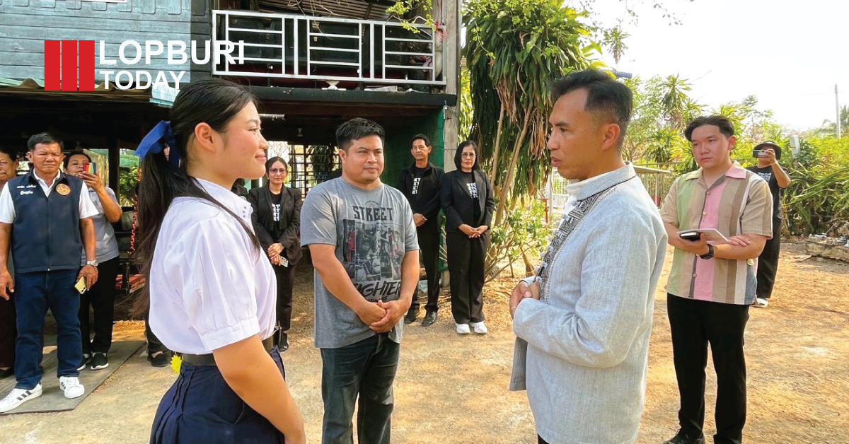 ผู้ว่าฯ ลพบุรี ในฐานะนายกเหล่ากาชาด ลงพื้นที่เยี่ยมนักเรียนทุนพระราชทาน ม.ท.ศ. เสริมแรงใจเยาวชนโคกตูม