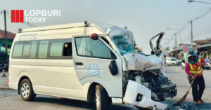 ผู้ว่าฯ ลพบุรี รุดเยี่ยมนักเรียนบาดเจ็บเหตุรถรับส่งชนรถบรรทุก ที่ รพ.พระนารายณ์มหาราช สั่งเข้มมาตรการความปลอดภัย