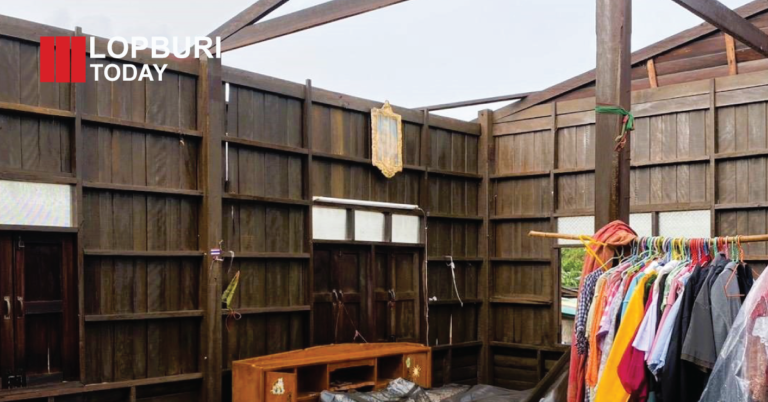 พายุฤดูร้อนถล่มบ้านหมี่ เสียหาย 121 หลังคาเรือน เสาไฟฟ้าหัก 57 ต้น ผู้ว่าฯ ลพบุรีเร่งระดมช่วยเหลือ
